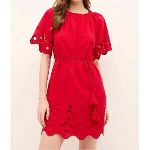 NEW MARIE OLIVER tegan dress in fresno eyelet